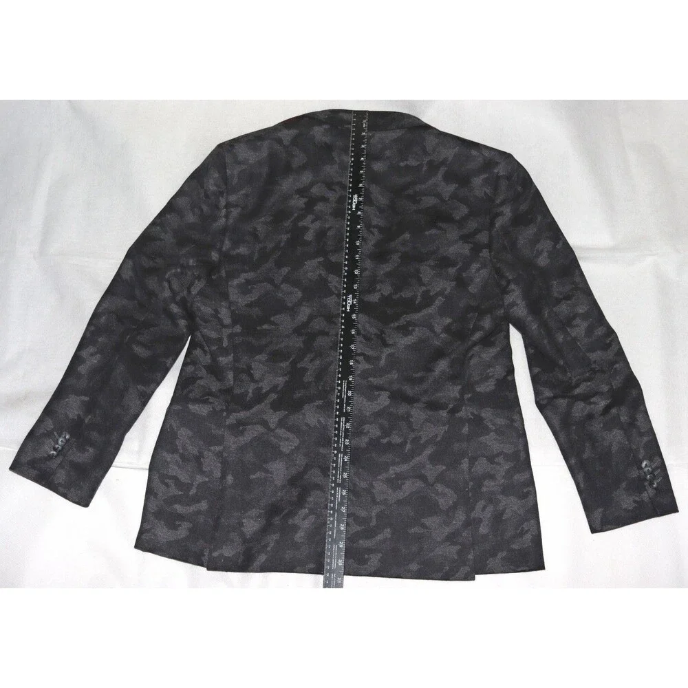 Robert Graham Sport Blazer Mens 46 Black Gray‎ Camo 2 Button Wool Cashmere Blend